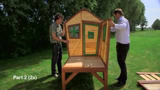 Step by step construction video wooden Playhouse Robin