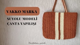 VAKKO MARKA, SU YOLU MODELİ ÖRGÜ ÇANTA