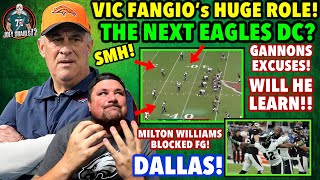 WHAT! VIC FANGIO HAS HUGE ROLE! Consultant! Gannon's BIG EXCUSE FOR 4th QUARTER DRIVE! Blocked FG?!