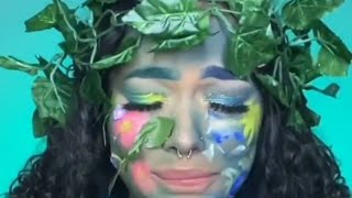 SAVE THE EARTH MAKE UP TUTORIAL TIKTOK CHALLLENGE FIRE ON FIRE