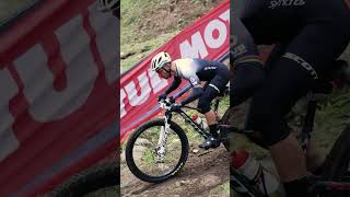 Nino Schurter of SCOTT-SRAM looking smooth on the rough course in Val di Sole 🔥 #ninoschurter