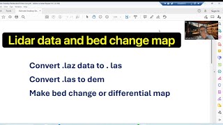 From .laz file or lidar data to bed change or change detection map