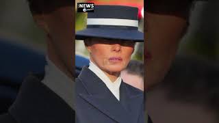 Melania Trump tops her elegant Inauguration Day look with a fabulous hat #melaniatrump #hat #2025