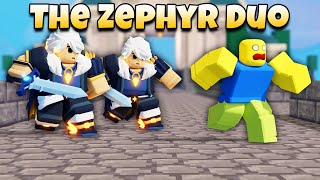 The Zephyr Kit Duo Destroys Roblox Bedwars..