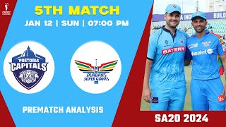 SA20 2025: Pretoria Capitals vs Durban Super Giants 5th Match PREDICTION, SEC vs MICT Playing 11