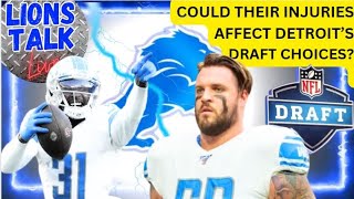 LIONS TALK LIVE MORNING SHOW!!! COULD THEIR INJURIES AFFECT DETROIT'S DRAFT SELECTIONS?