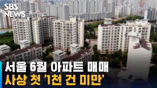 서울 6월 아파트 매매, 사상 첫 '1천 건 미만' / SBS