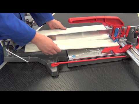 Cutting strip tiles and skirting boards with manual tile cutter Cutting strip tiles and skirting boards with manual tile cutter