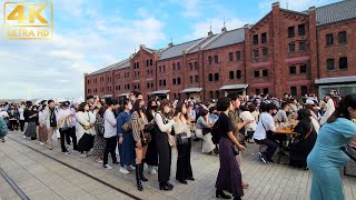 Yokohama, Red Brick Warehouse Event, Tokyo/Kanagawa Street Walk (横浜) - 4K