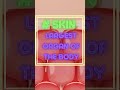 Did you know that your skin is actually an organ? #skin #largest #dermatology #shorts #organ #facts