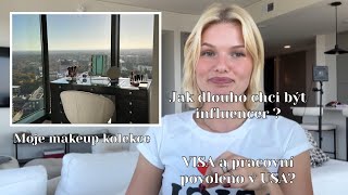 MOJE MAKEUP KOLEKCE / Q&A - visa v USA ? jak dlouho chci být influencer ?