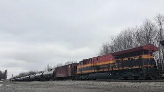 Canadian Pacific 529 westbound at Bedell, Ontario. March 3, 2024.