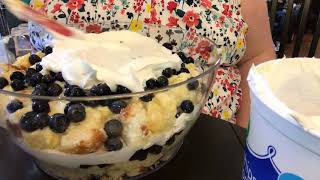 Pineapple Blueberry Trifle Dessert