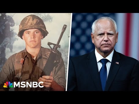 Watch Chris Hayes debunk the right-wing “nonsense” about Tim Walz’s military career