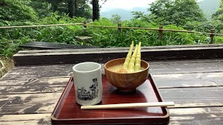 羽黒山　二の坂茶屋で休憩