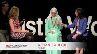 Jaime Horn, Afnan Bahloul and Becca Weinstein at TEDxAustinWomen