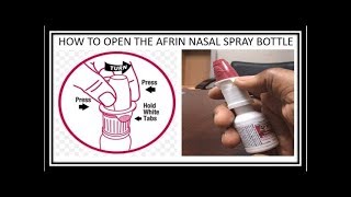 How to open new Afrin Nasal Spray Bottle For Congestion Cold and Allergies Relief