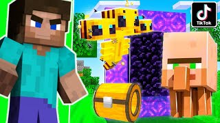 VIRAL TIKTOK MINECRAFT HACKS THAT ACTUALLY WORKS | ANDREOBEE