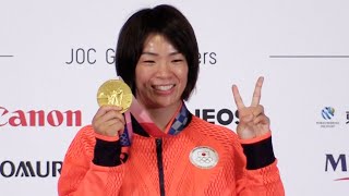 【ノーカット】レスリング女子57キロ級・金メダリスト川井梨紗子選手の一夜明け会見