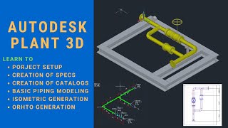 Autodesk Plant 3D ful Tutorial | Project Setup, Specs, Catalogs, Piping, Isometrics & Ortho Drawings