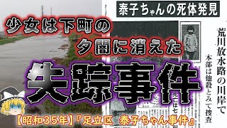 【ゆっくり解説】女の子はどこに消えた！？他殺！？事故死！？昭和の下町ミステリー！「昭和３５年泰子ちゃん失踪事件」