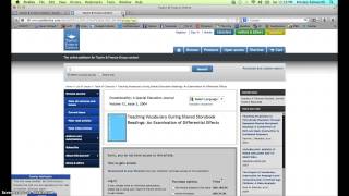 Tutorial on Finding Research Articles