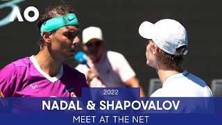 Nadal and Shapovalov Meet at the Net (QF) | Australian Open 2022