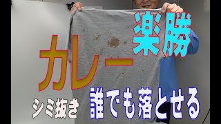 カレーのシミはこうやって落とす　プロが教える家庭で出来るシミ抜き実演動画