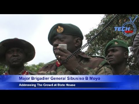 Major Brigadier General Sibusiso B Moyo Adrresses Crowd - YouTube