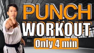 4 MINUTE KARATE TABATA WORKOUT for Faster & Stronger PUNCHES