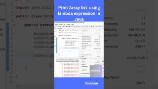 Get array list data using lambda expression #javalanguage #java