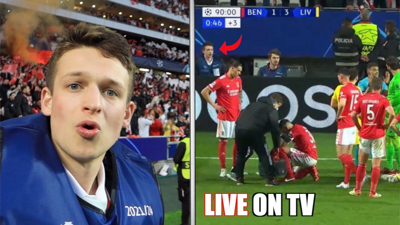 CRAZY ATMOSPHERE PITCH-SIDE at BENFICA vs LIVERPOOL