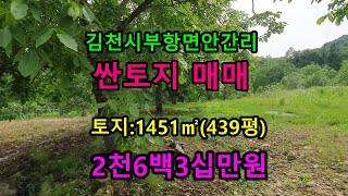 📌 김천시 부항면 안간리 토지 매매 – 주말농장, 텃밭으로 추천 166번