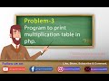 How to print multiplication table in PHP.