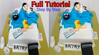 Sleeping Boy Bed Cake, | Sleeping Man Bed Cake | Bed Theme Customized Birthday Cake
