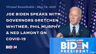 Virtual Roundtable on COVID-19 with Governors Gretchen Whitmer, Phil Murphy \u0026 Ned Lamont