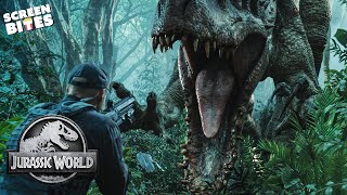 Indominus Rex vs Park Security! | Jurassic World (2015) | Screen Bites