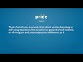 pride meaning of pride