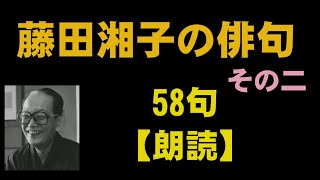 藤田湘子（ふじたしょうし）の俳句　58句　【朗読】