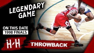 Michael Jordan LAST Bulls Game, Game 6 Highlights vs Jazz 1998 Finals - 45 Pts,