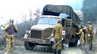 日軍卡車壞了，自作聰明搶村民馬車繼續運輸，哪料村民是兵王假扮的！【抗日】