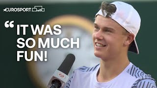"I Enjoyed Every Moment!" | Rune Victorious After 5-Set Epic Against Cerundolo | Eurosport Tennis
