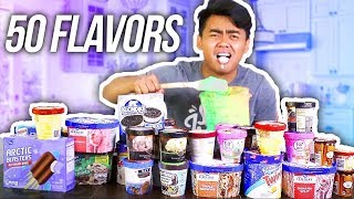 MIXING ALL MY ICE CREAM FLAVORS TOGETHER AND EATING IT!