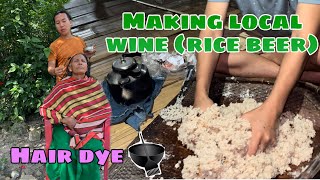 Making local wine 🍷(Rice beer🍺) | Arunachal Pradesh | local wine | Jameslibangvlogs)