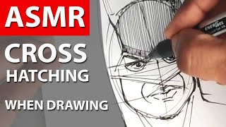 BATMAN PEN AND INK SKETCH ASMR: CROSS HATCHING EXERCISE