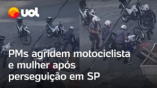 PMs da Rocam agridem casal em moto após perseguição na zona norte de SP; vídeo mostra momento