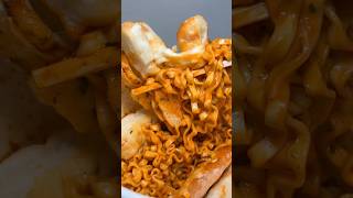 carbo buldak ramen with square pizza #asmr #koreanfood