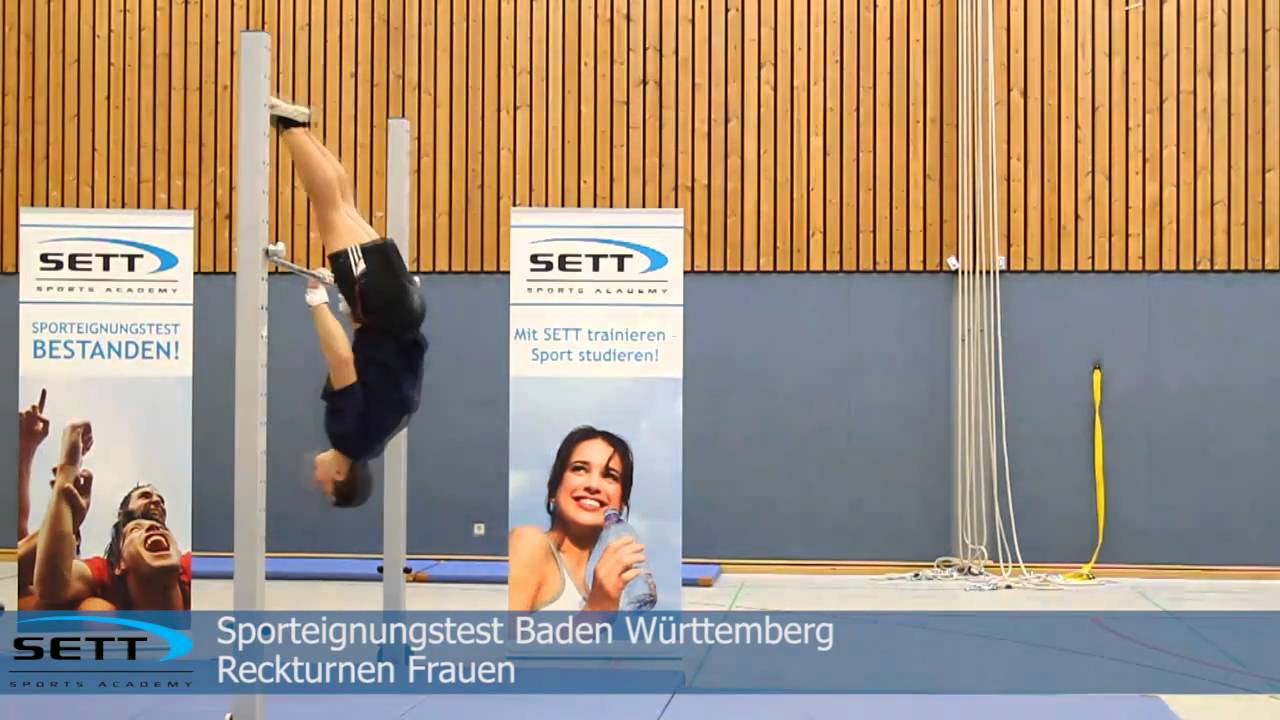 SPORTEIGNUNGSTEST B-W - TURNEN RECK (FRAUEN) - YouTube