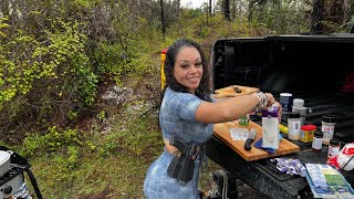 Spicy Cajun Shrimp \u0026 Lobster Alfredo | Cooking In The Woods