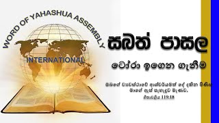 සබත් පාසල | 2024.09.28 ටෝරා අධ්‍යයනය